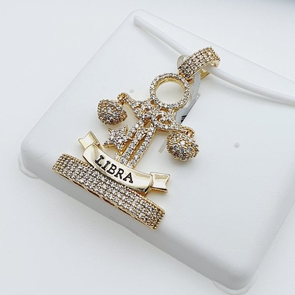 "14K Gold Plated Cubic Zircon Pendant, INUS1BR216 - Picture 7 of 9